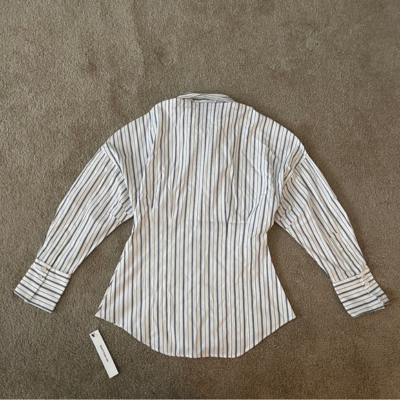 Reformation Black and White Striped Button-Down Shirt - Picture 9 of 9